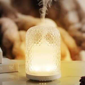 Essential Oil Diffuser - 2.4MHz Ultrasonic Glass Diffuser with Pulse