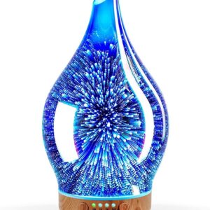 Porseme Oil Diffuser 3D Glass Aromatherapy Ultrasonic Humidifier